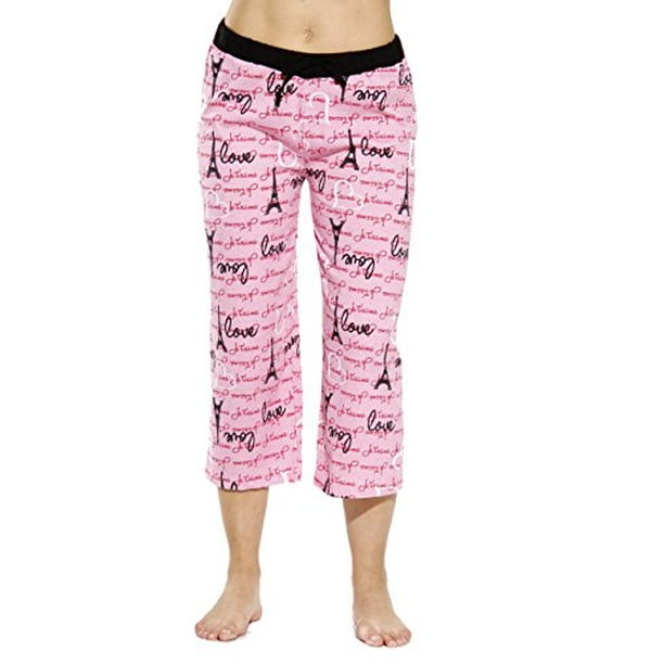 JUST LOVE 100/% Cotton Women Pajama Capri Pants Sleepwear